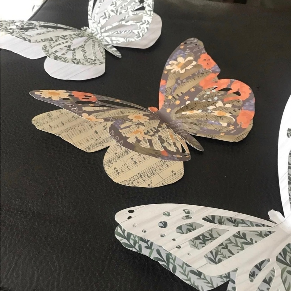 Large 3D Butterfly Art Scrapbooking Cards